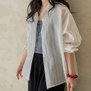 에어리 쿨텐셜 스트라이프 셔츠