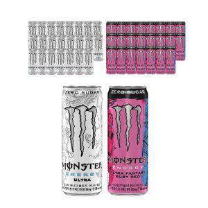 몬스터 에너지 울트라, 355ml, 24개 + 판타지 루비레드, 355ml, 24개