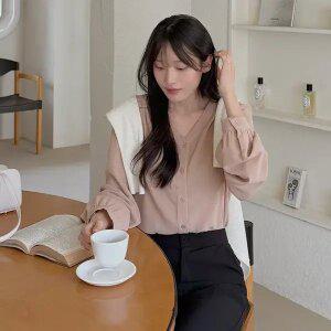 [제작/빅사이즈]이블렛 타레드 V블라우스 제이스타일