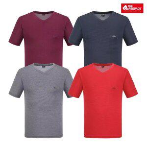 [레드페이스 본사] 남성 파러웨이델타브이넥하프티셔츠 REWMTSMBE923