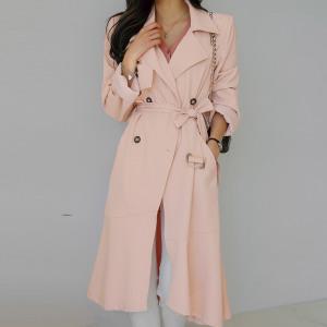 [시크릿라벨] 플레어스트랩트렌치코트