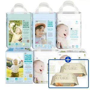 [4+4] 네이쳐러브메레 기저귀 밴드/팬티 8팩 모음전+[GIFT]프럼네이쳐 미니 물티슈 2팩