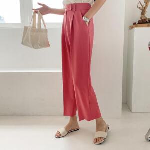 [시크릿라벨] 컬러와이드핀턱슬랙스