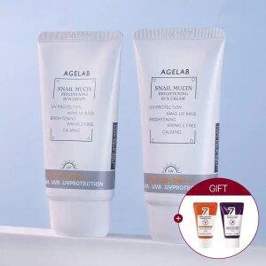 1.+1 에이지랩 스네일 뮤신 선크림 70ml (총2개)+미니폼클 30ml 2개 증.정