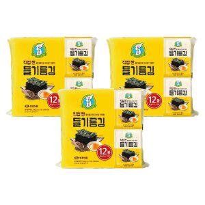 지도표 성경김 들기름 식탁김 4g 12봉 x 3개 (총 36봉)
