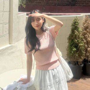 [제작/빅사이즈]이블렛 데일틴 라운드넥 베이직 골지 니트 제이스타일