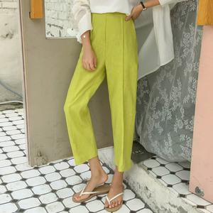 [시크릿라벨] 비스코스린넨뒷밴딩컬러슬랙스