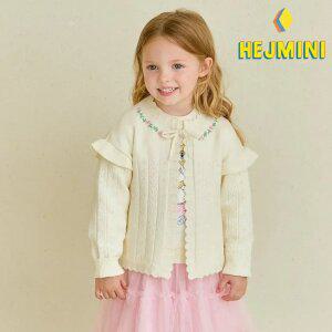 [헤이미니] 로즈블루밍레이스스웨터가디건