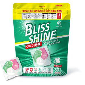 블리스샤인 울트라클린 초고농축 올인원 실내건조 캡슐세제 코코퍼퓸,50개입,1개