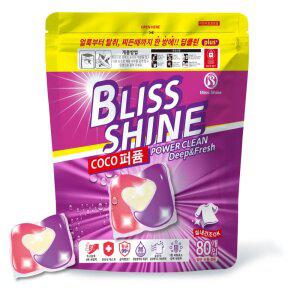 블리스샤인 딥클린 초고농축 올인원 실내건조 캡슐세제 코코퍼퓸,80개입,1개