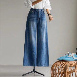 (안나앤모드) apel 사이드 절개 와이드 데님[데님DR549]