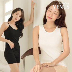 비너스 외 여성 나시 / 면 스판 모달 민소매 런닝 끈 / 여자 새학기 봄 여름 학생 교복