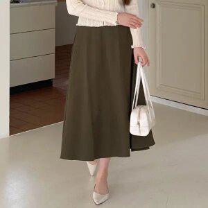 [제작/빅사이즈]이블렛 비네티 뒷밴딩 플레어 롱스커트 제이스타일