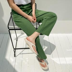 [시크릿라벨] 컬러린넨와이드비죠팬츠