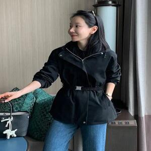 제이든 후드 하프 야상 자켓 (2 color) 벨트세트