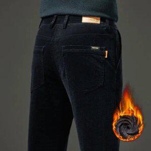 남성 골덴 편안한 일자 팬츠 가을 겨울 스트레이트 바지