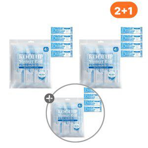 2 + 1 에어레브 쿨업 천연 성분 99% 물 없이 샤워 가능한 ?타월 바디 샤워티슈 특대형