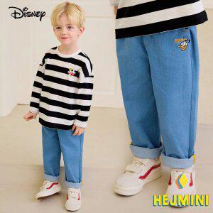 [헤이미니] [디즈니]도날드덕 해피해피자수데님팬츠