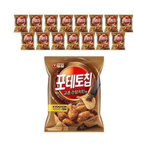농심 포테토칩 교촌간장치킨맛 55g, 16개
