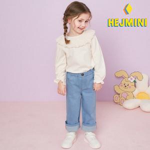 [헤이미니] 러브베어앤퍼피롤업데님팬츠