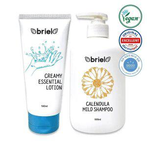 ㅇ브리엘 크리미 에센셜 로션 160ml+카렌듈라 마일드 샴푸 500ml