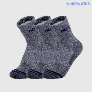 네파 키즈보이 몽피나클 쿠션 크루삭스 그레이 K 3팩 NPCBCCRK-GR3
