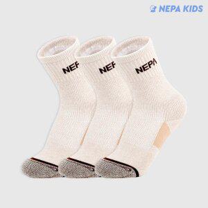 네파 키즈걸 몽피나클 쿠션 크루삭스 오트밀 K 3팩 NPCGCCRK-OT3