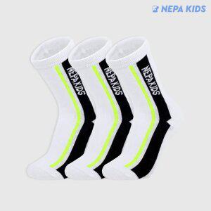 네파 키즈 알파인 클럽 스트라입 크루삭스 아이보리/블랙 K 3팩 NPDACCRK-IV/BK3