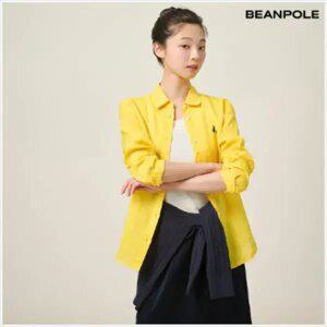 [빈폴레이디스] [Essential] 리넨 솔리드 레귤러핏 셔츠 - 옐로우 (BF5364E01E)