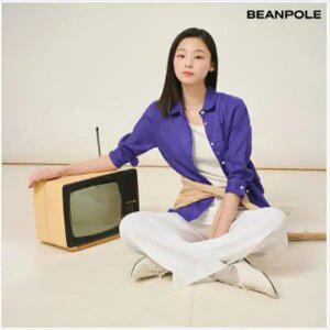 [빈폴레이디스] [Essential] 리넨 솔리드 레귤러핏 셔츠 - 바이올렛 (BF5364E01S)