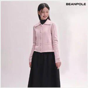 [빈폴레이디스] [B. my] 스팽글 T칼라 카디건 - 베이비핑크 (BF4X5AN03Y)