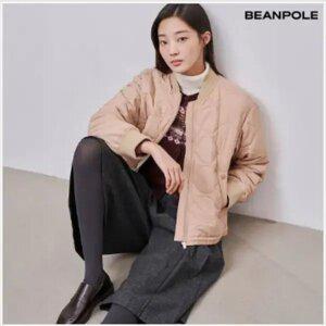 [빈폴레이디스] 폴리 물결 퀼팅 보머 점퍼 - 베이지 (BF4938C05A)