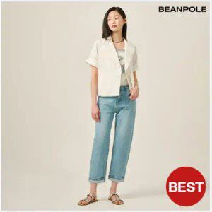 [빈폴레이디스] [Essential] 배기핏 데님 팬츠 - 스카이블루 (BF5321E02Q)