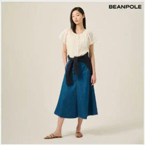 [빈폴레이디스] 헤지 데님 훌 스커트 - 블루 (BF5427C01P)