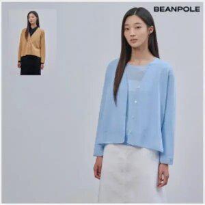 [빈폴레이디스] 코튼 혼방 V넥 루즈핏 카디건