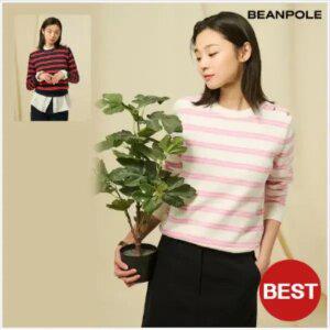 [빈폴레이디스] 코튼 혼방 스트라이프 풀오버