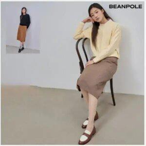 [빈폴레이디스] 울 혼방 라운드넥 볼륨 소매 풀오버