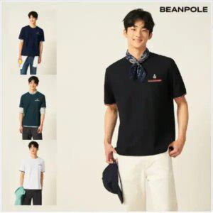 [빈폴] 포켓 라인 배색 라운드넥 티셔츠 (4종 택1)