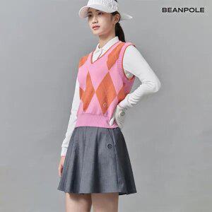 [빈폴골프] 여성 아가일 베스트 - 오렌지(BJ5251A038)