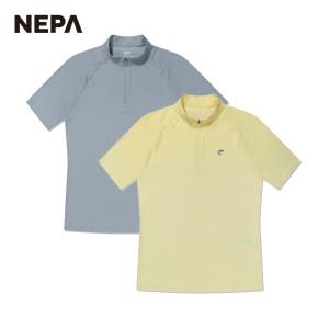 네파 여성 마운틴 아스킨 도트 반팔 집업 티셔츠 7I45407