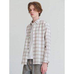 [로가디스] 코튼 미디엄 체크 셔츠  아이보리 (RY4864P310)