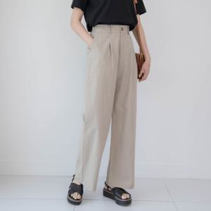 [시크릿라벨] 하이웨스트코튼와이드팬츠