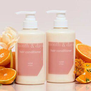 [컨디셔너 1+1] 먼스앤데이즈 코랄(감귤과허브향) 퍼퓸케어 컨디셔너 500ml (총 1L)