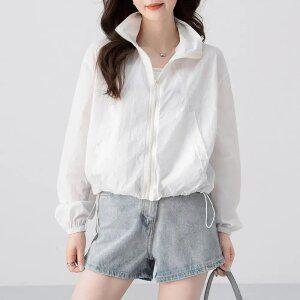 여자 바람막이 크롭 숏점퍼 경량 간절기 얇은점퍼