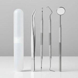 의료용 치석제거기 셀프 스케일링 4종셋트 케이스 치과거울