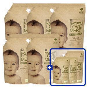 네이쳐러브메레 아기세탁세제 리필형 1300ml 6팩[GIFT]오리지널향 세제 리필 500ml 2팩