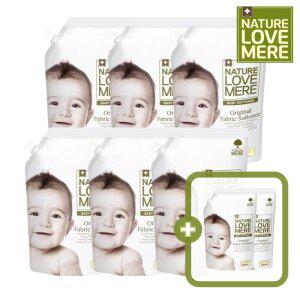 네이쳐러브메레 아기섬유유연제 리필형 1300ml 6팩[GIFT]오리지널향 유연제 리필 500m