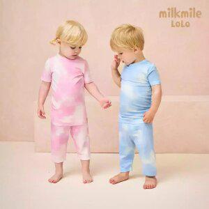 [밀크마일로로] 로로물나염반팔내의상하세트