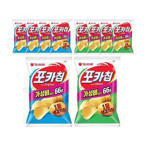오리온 포카칩 오리지널 66g, 5개 + 어니언 66g, 5개