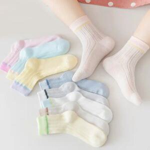 아동 파스텔 썸머 시스루 양말 5족세트